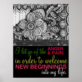 Póster Afirmación positiva Energía curadora de perdón