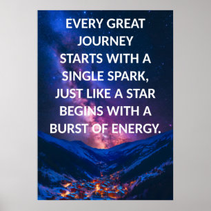 Póster Afirmación positiva Poster de presupuesto Inspirad