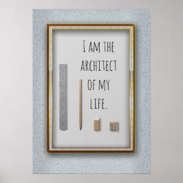 Póster Afirmación, soy el arquitecto de mi vida