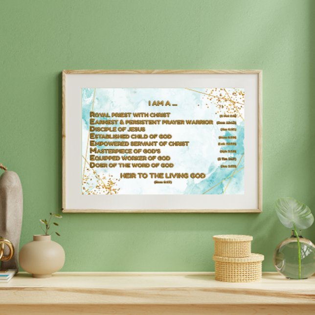 Póster Afirmaciones bíblicas de oro Acróstico w_Scripture (Subido por el creador)