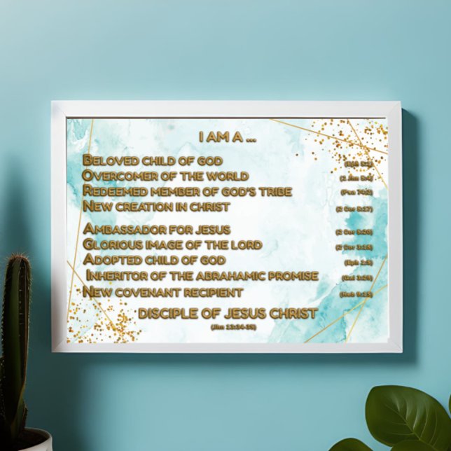 Póster Afirmaciones bíblicas de oro Acróstico w_Scripture (Subido por el creador)