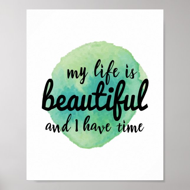 Póster afirmaciones de amor propio para la aceptación de  (Frente)