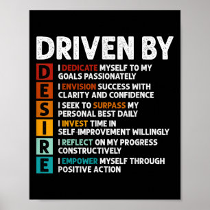 Póster Afirmaciones de citas motivacionales de definición