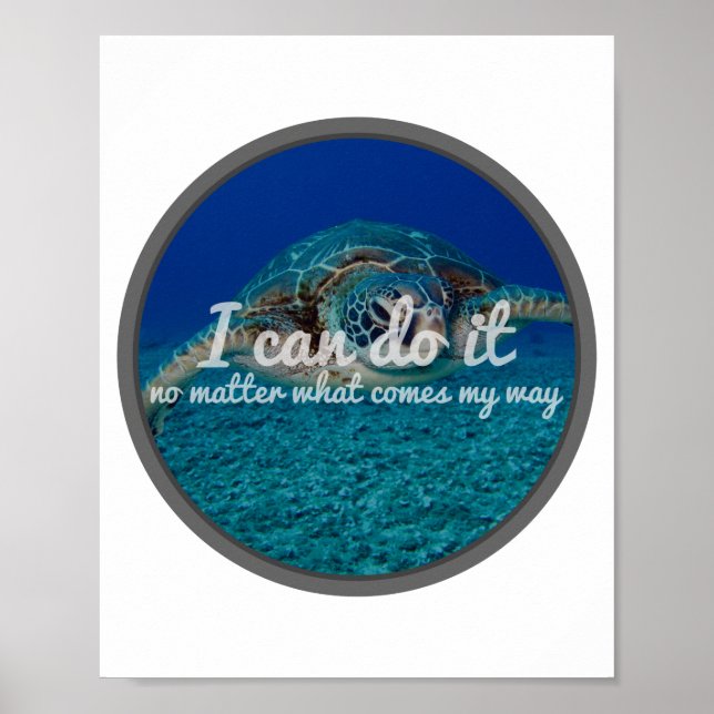 Póster afirmaciones de motivación diarias para el éxito (Frente)