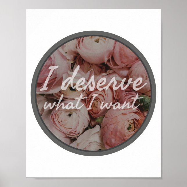 Póster afirmaciones inspiradoras diarias para el trabajo (Frente)