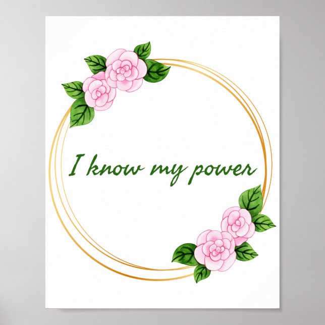 Póster afirmaciones motivacionales para el trabajo (Frente)