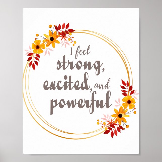 Póster afirmaciones motivacionales para la aceptación de  (Frente)