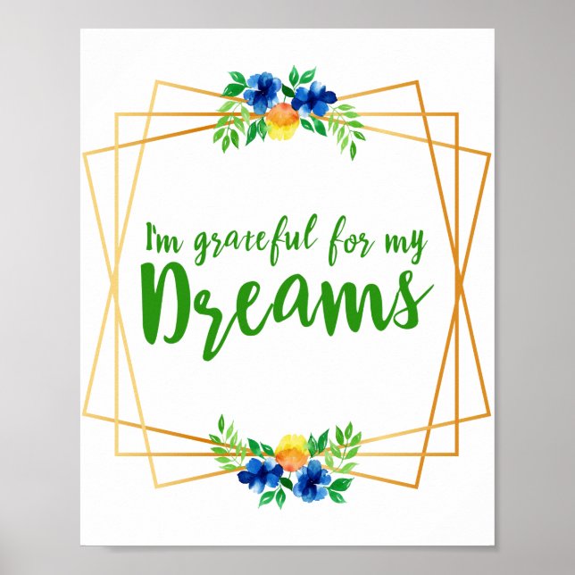 Póster afirmaciones motivacionales para la vida y el amor (Frente)