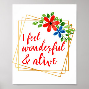 Póster afirmaciones motivacionales por amor propio y vida