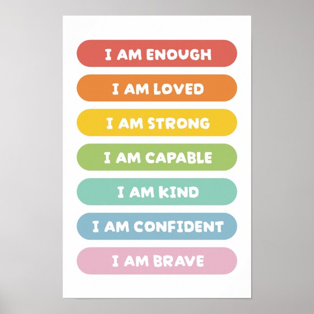 Póster Afirmaciones Positivas (Frente)