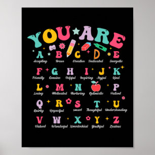 Póster Afirmaciones Positivas Alfabeto Ck Para Maestro De