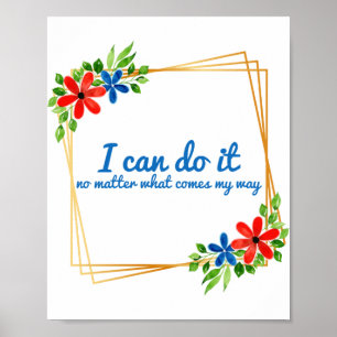 Póster afirmaciones positivas de vibes para el trabajo