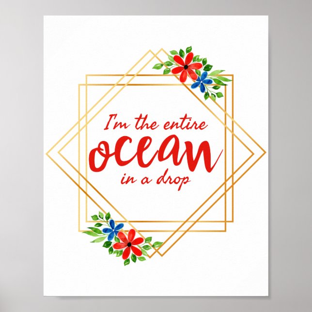 Póster afirmaciones positivas para la autoaceptación (Frente)