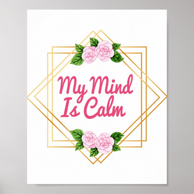 Póster afirmaciones positivas para la inspiración (Frente)