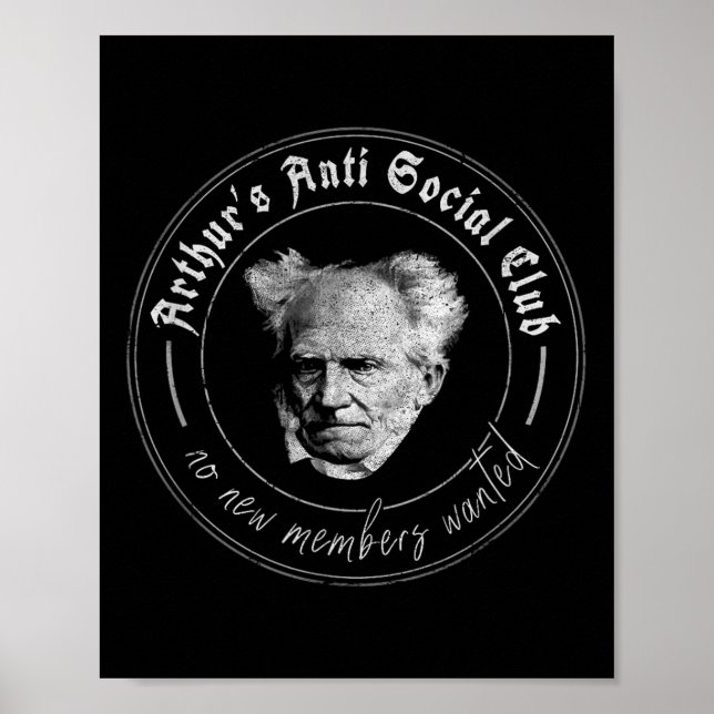 Póster Aforismos de filosofía de Schopenhauer Arthurs Ant (Frente)