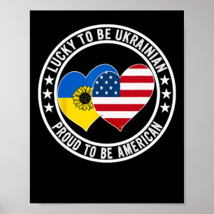 Póster Afortunado de ser ucraniano Orgulloso de ser estad