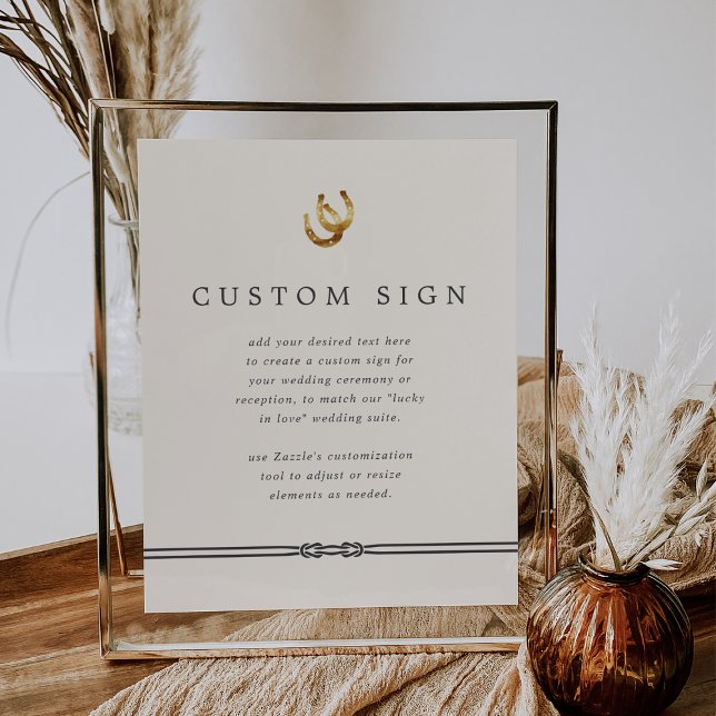 Póster Afortunado en el Rótulo de la boda personalizada r (Subido por el creador)