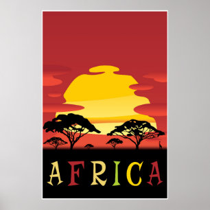 Póster África, afiche de viajes