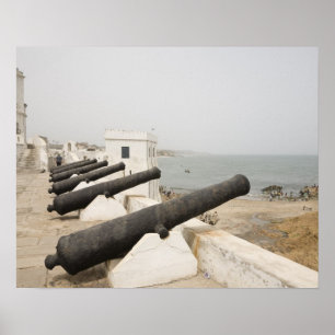 Póster África, África Occidental, Ghana, Elmina. Canons g