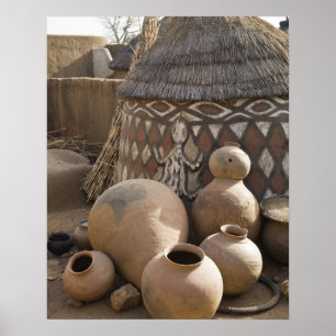 Póster África, África occidental, Ghana, Siæ. Fabricado a