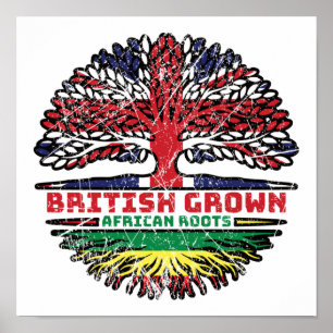 Póster Africa African Uk Reino Unido Árbol británico