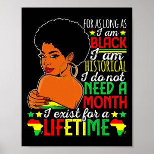 Póster Africa American Black History Month Enero 19 De Ju