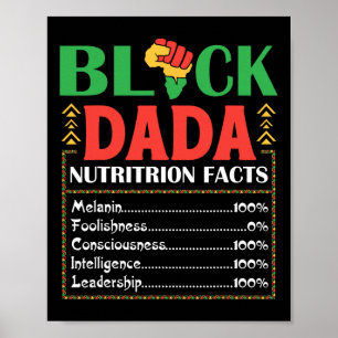 Póster África Dada Nutrición Negra Hecho Melanin Conscien
