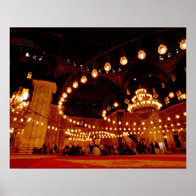 Póster África, Egipto, El Cairo, la Mezquita Muhammad Ali (Frente)