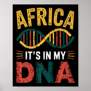 Póster África en mi patrimonio africano de Adn