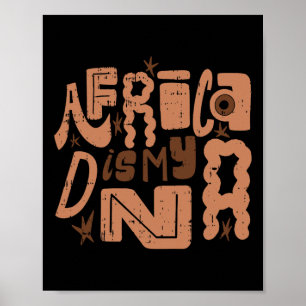 Póster África es mi Adn Mes de la Historia Negra Hombres