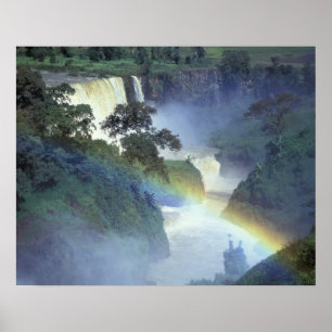 Póster África, Etiopía, Río Nilo Azul, Cataract.