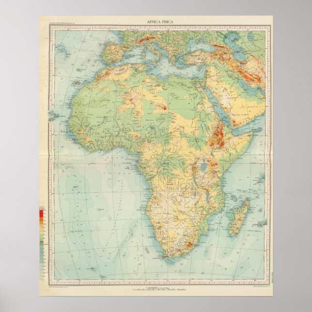 Póster África Física 10506 (Frente)