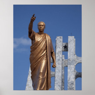 Póster África, Ghana, Acra. Mausoleo de Nkrumah, final
