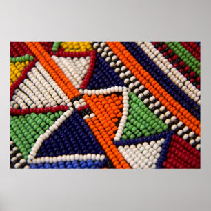 Póster Africa, Kenya. Maasai Tribal Beads