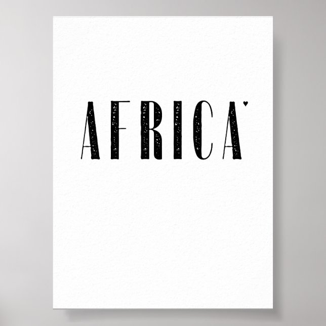Póster Africa - minimalistic typography poster (Frente)