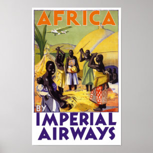 Póster África por Imperial Airways