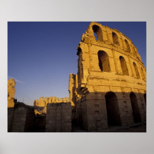 Póster África, Túnez, El Jem. Ruinas de un romano