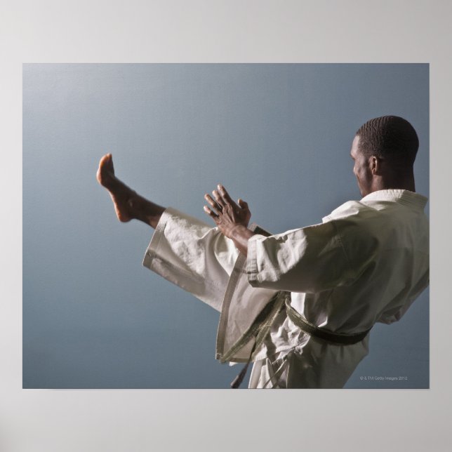 Póster African American man working out the gym (Frente)