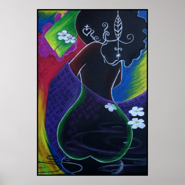 Póster African Moon in Digital Water (Frente)