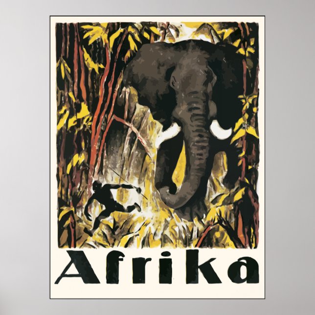 Póster Afrika, Vintage (Frente)