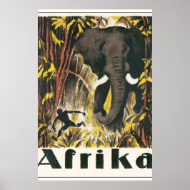 Póster Afrika Vintage Travel Poster