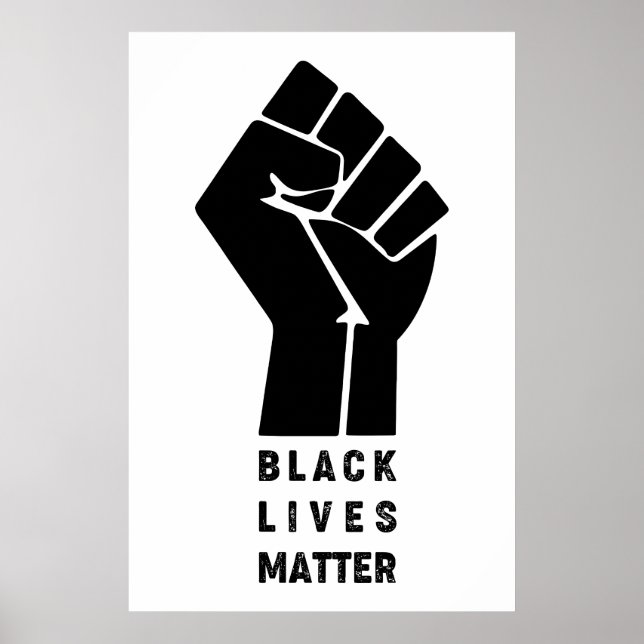 Póster afro american fist black lives matter symbol prote (Frente)
