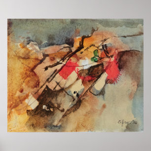 Póster Afro Basaldella composición 1956
