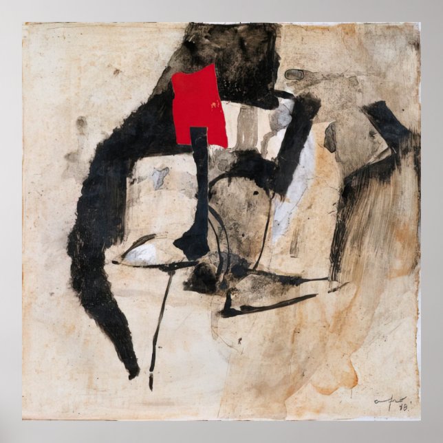 Póster Afro Basaldella composición abstracta (Frente)