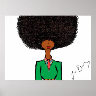 Póster Afro Chick