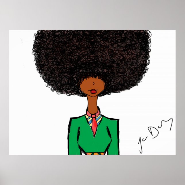 Póster Afro Chick (Frente)
