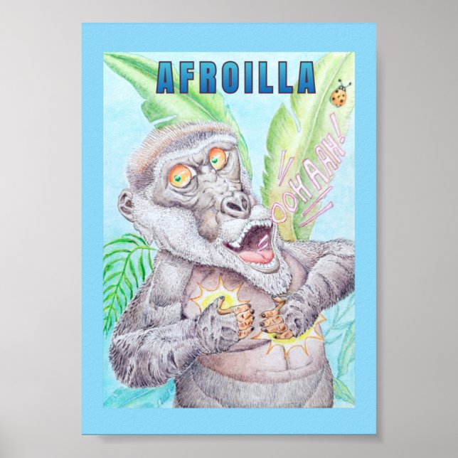 PÓSTER AFRO GORILLA POSTER  (Frente)