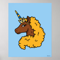 Afro Unicornio amarillo