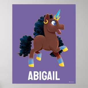 Póster Afro Unicornio   Prancing mágico