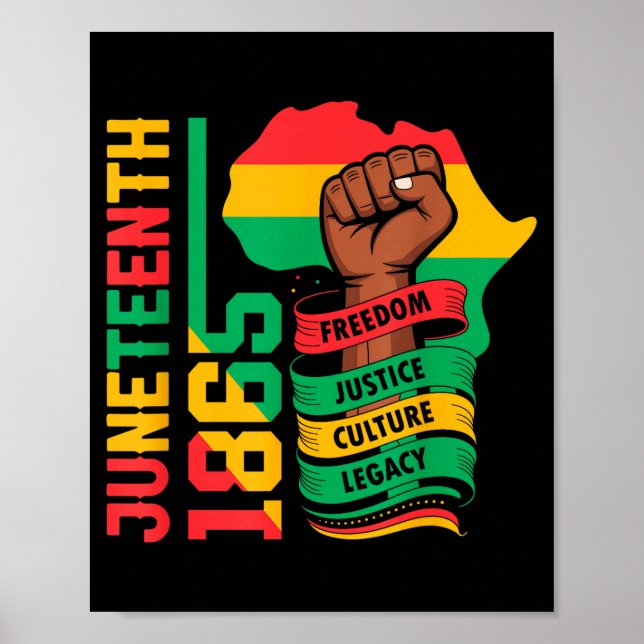 Póster Afroamericano historia negra juneteenth 1865 (Frente)